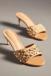 Bubble Stud Mule Heels