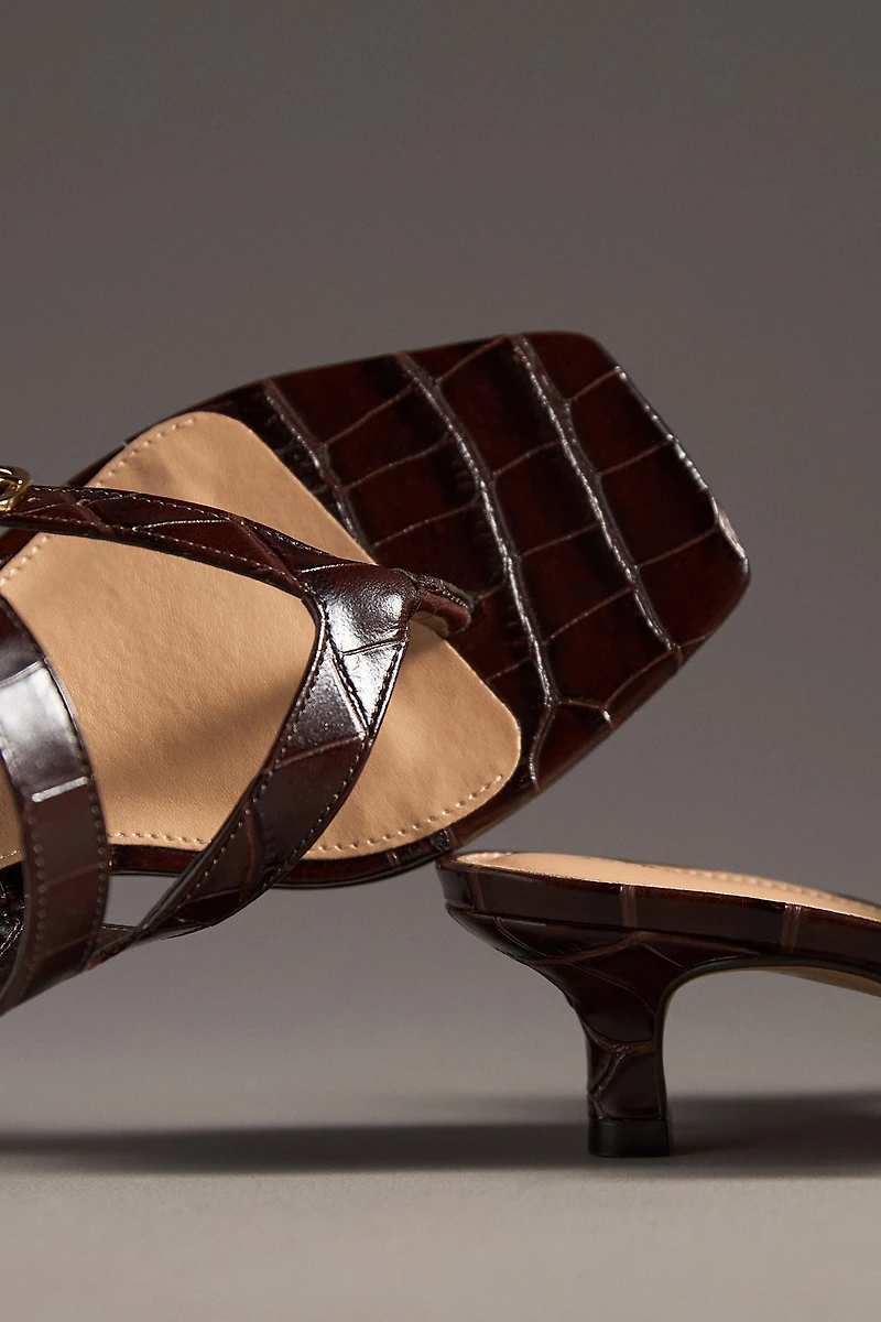 Maeve Buckle Thong Kitten Heels