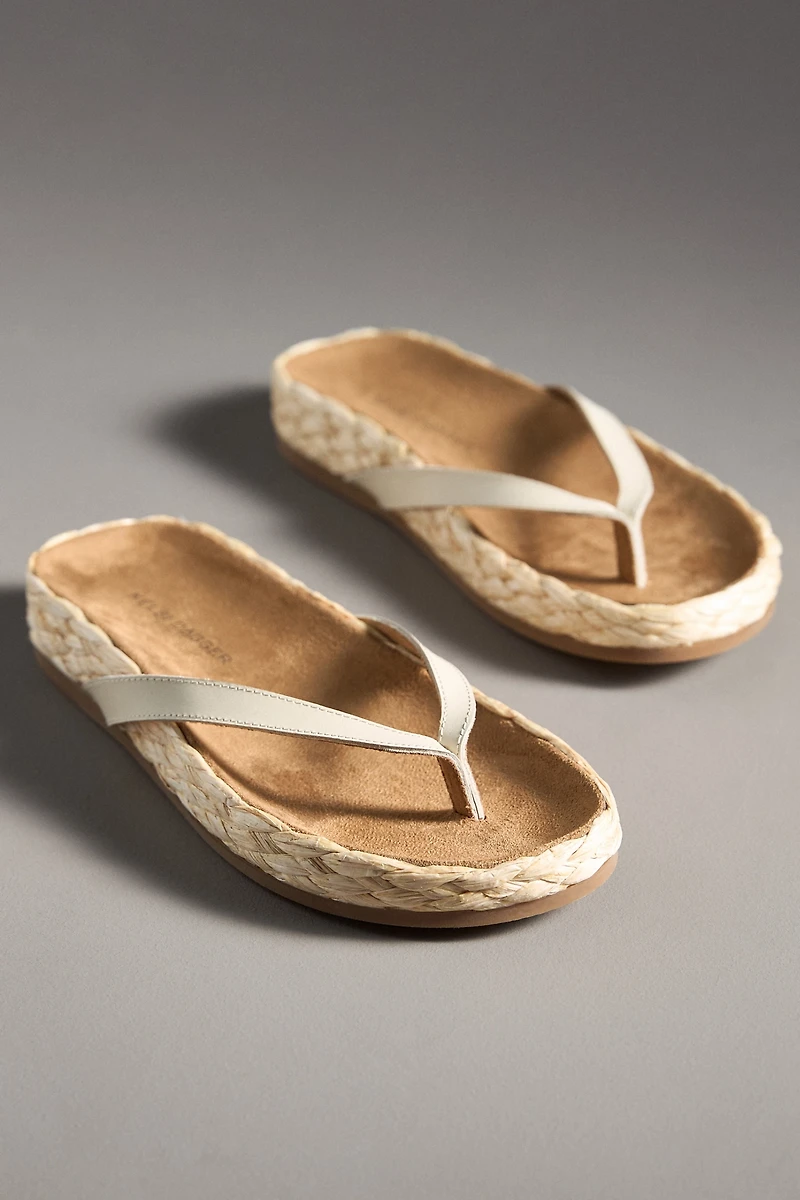 Kelsi Dagger Brooklyn Softy Braided Raffia Thong Sandals