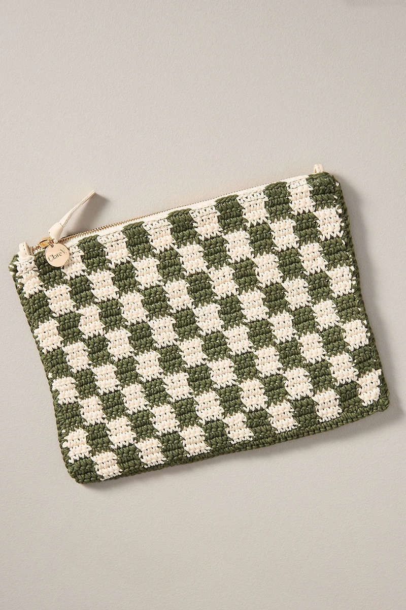 Clare V. Woven Flat Clutch