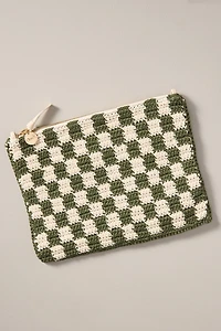 Clare V. Woven Flat Clutch