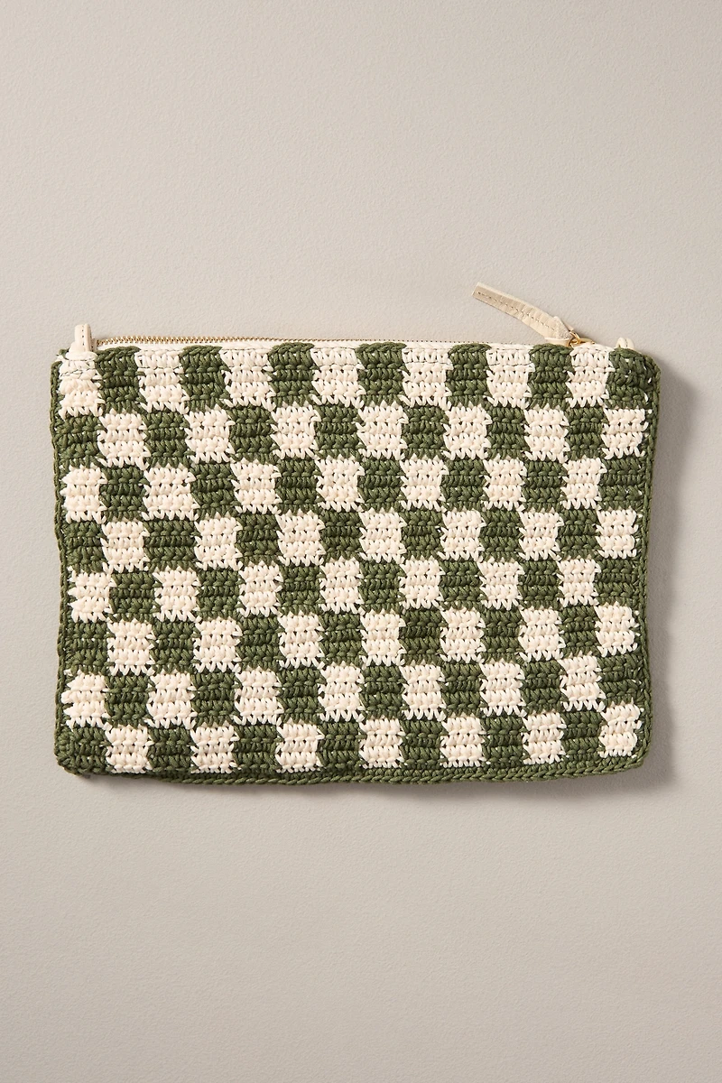 Clare V. Woven Flat Clutch