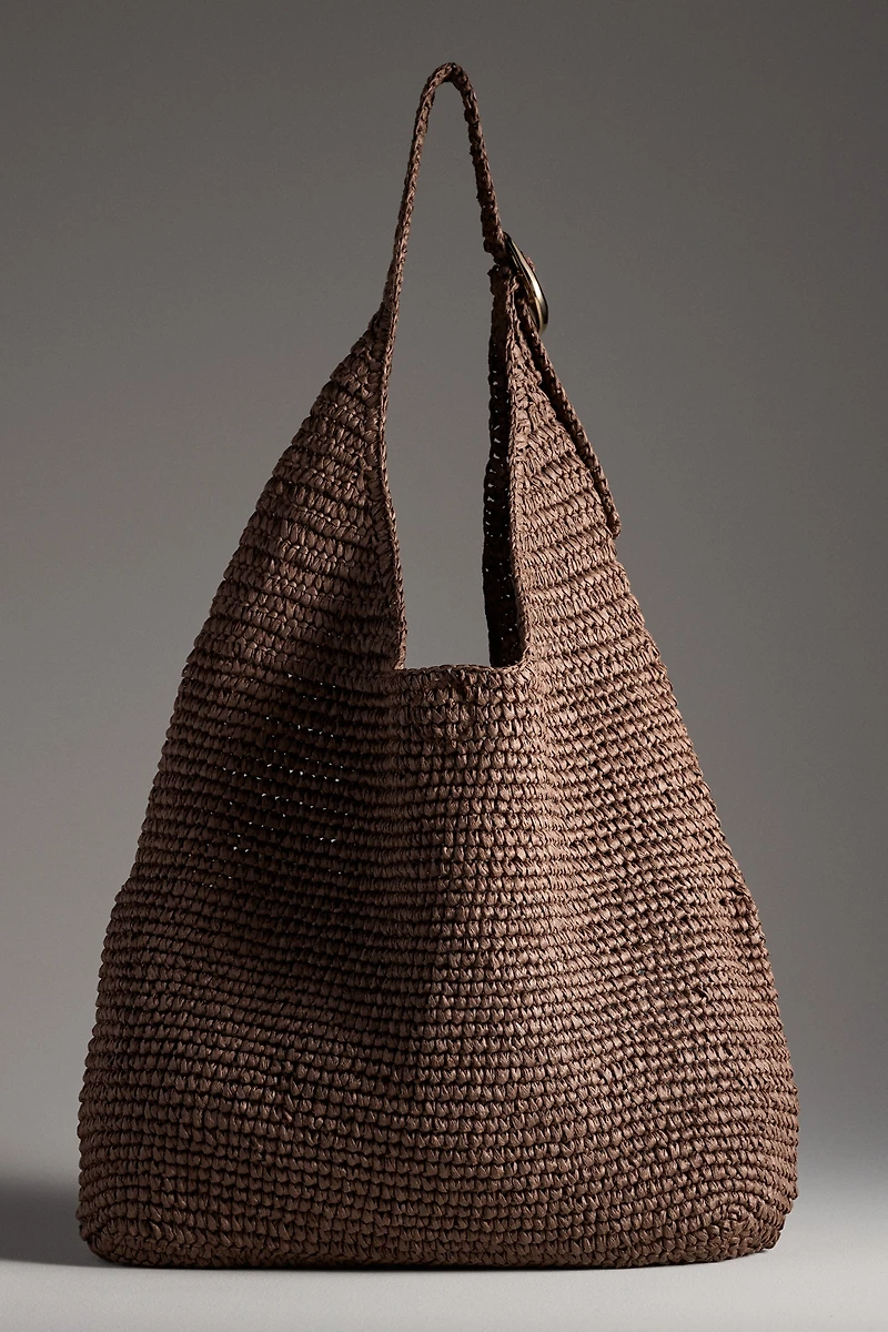 Love Knot Slouchy Bag: Raffia Buckle Edition