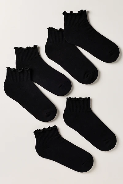 Daily Practice Athletic Ruffle Socks, Set of 3