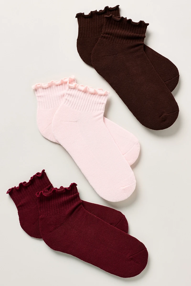 Daily Practice Athletic Ruffle Socks, Set of 3