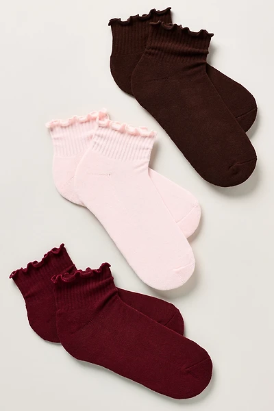 Daily Practice Athletic Ruffle Socks, Set of 3