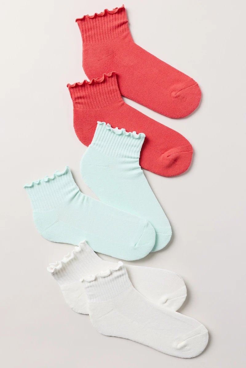 Daily Practice Athletic Ruffle Socks, Set of 3