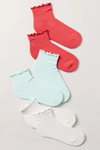 Daily Practice Athletic Ruffle Socks, Set of 3
