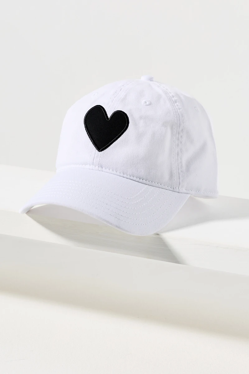 Kerri Rosenthal Heart Patch Baseball Cap