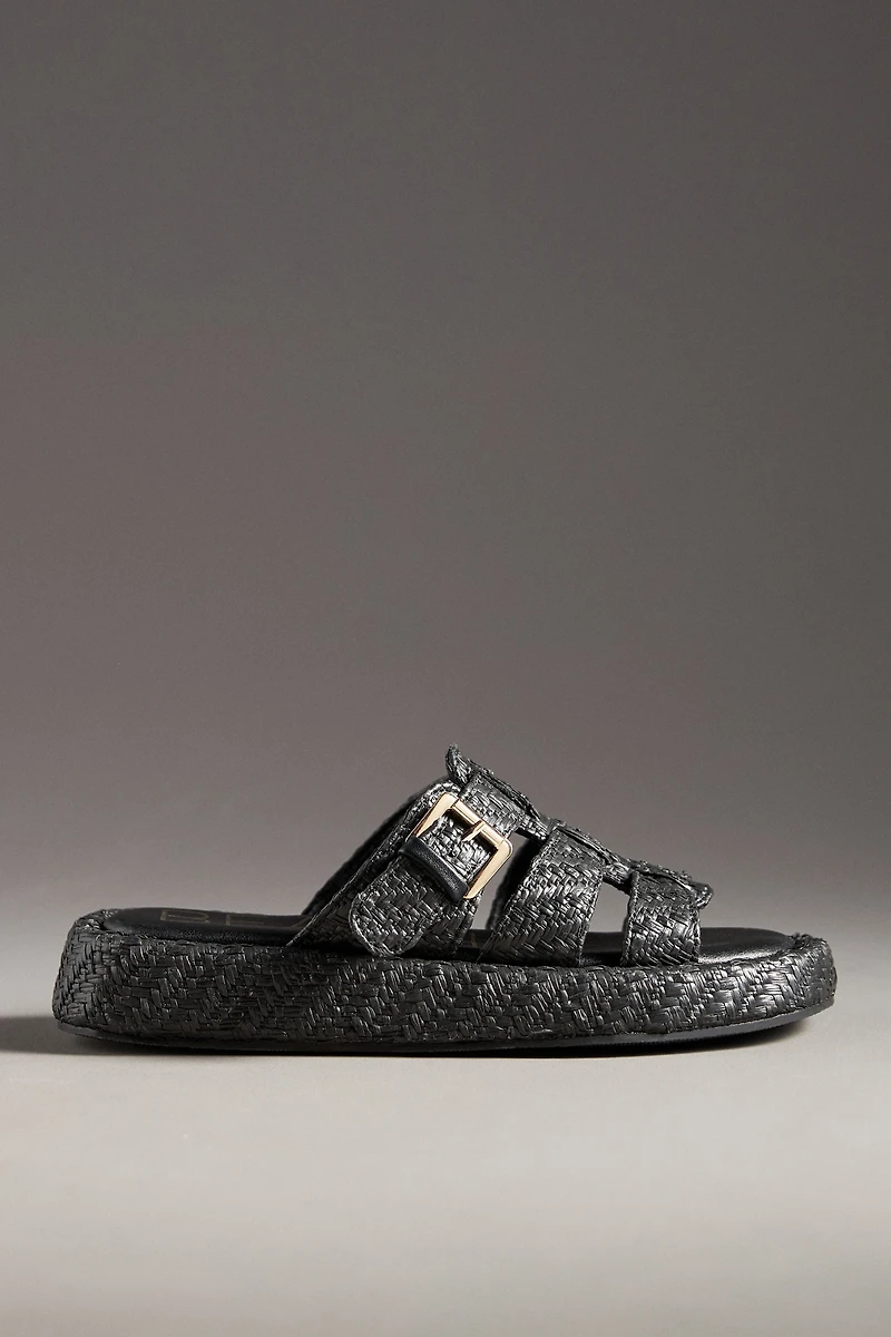 Beach by Matisse Raffia Fisherman Slide Sandals