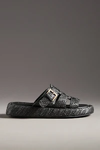 Beach by Matisse Raffia Fisherman Slide Sandals