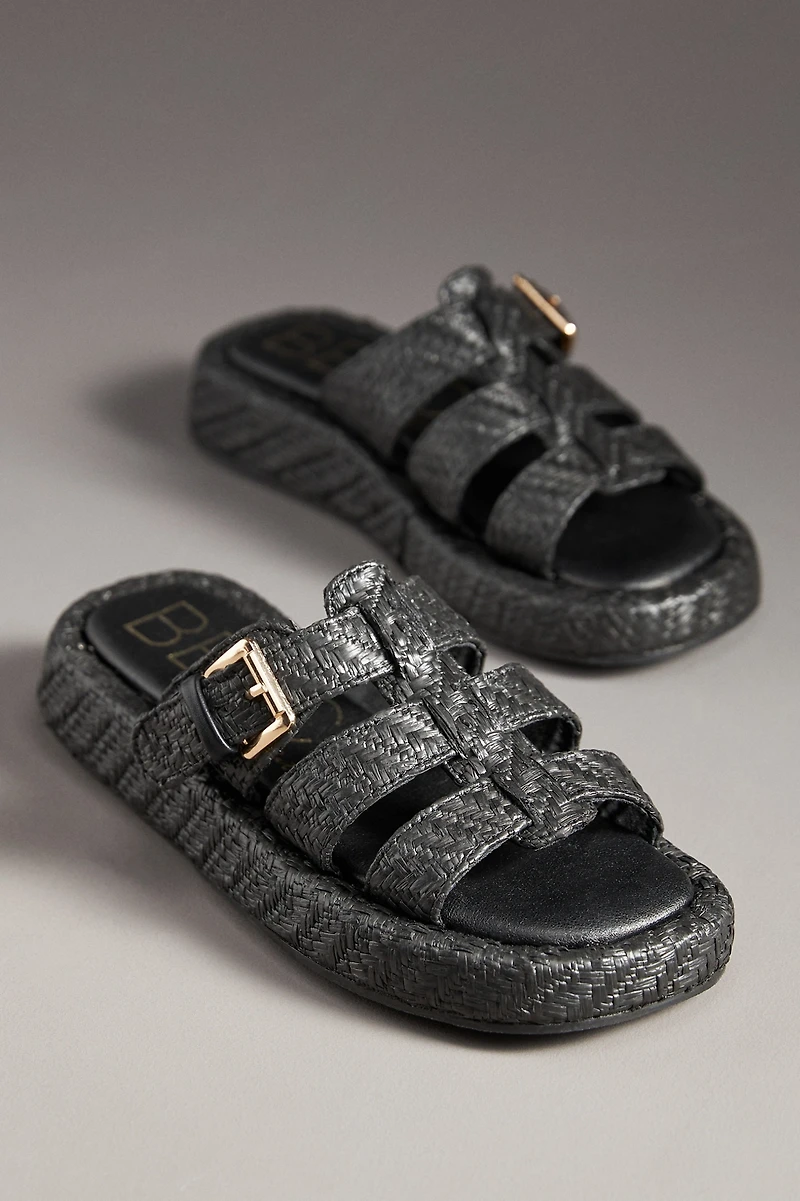 Beach by Matisse Raffia Fisherman Slide Sandals