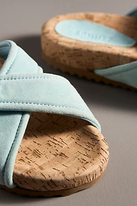 Schutz Nairobi Sporty Leather Slide Sandals