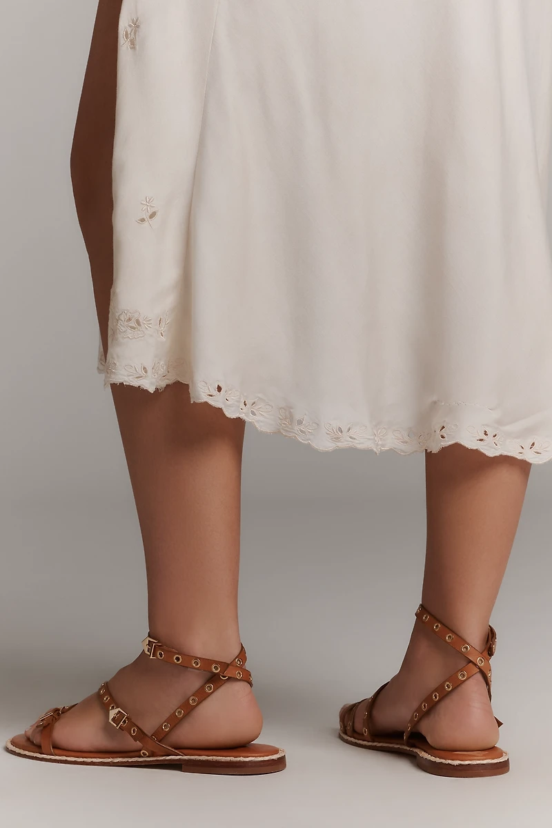 Schutz Annete Strappy Toe-Ring Flat Sandals