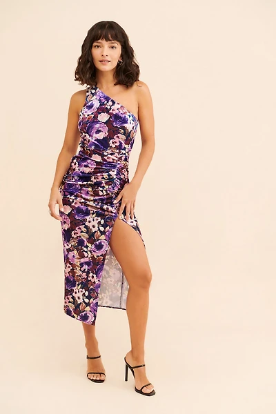Saylor Niama Velvet Midi Dress