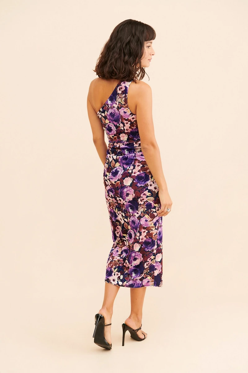 Saylor Niama Velvet Midi Dress