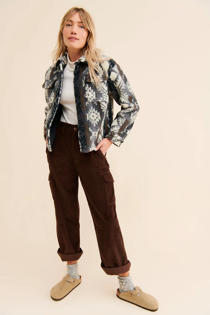 Ruby + Ed Printed Sherpa Trucker