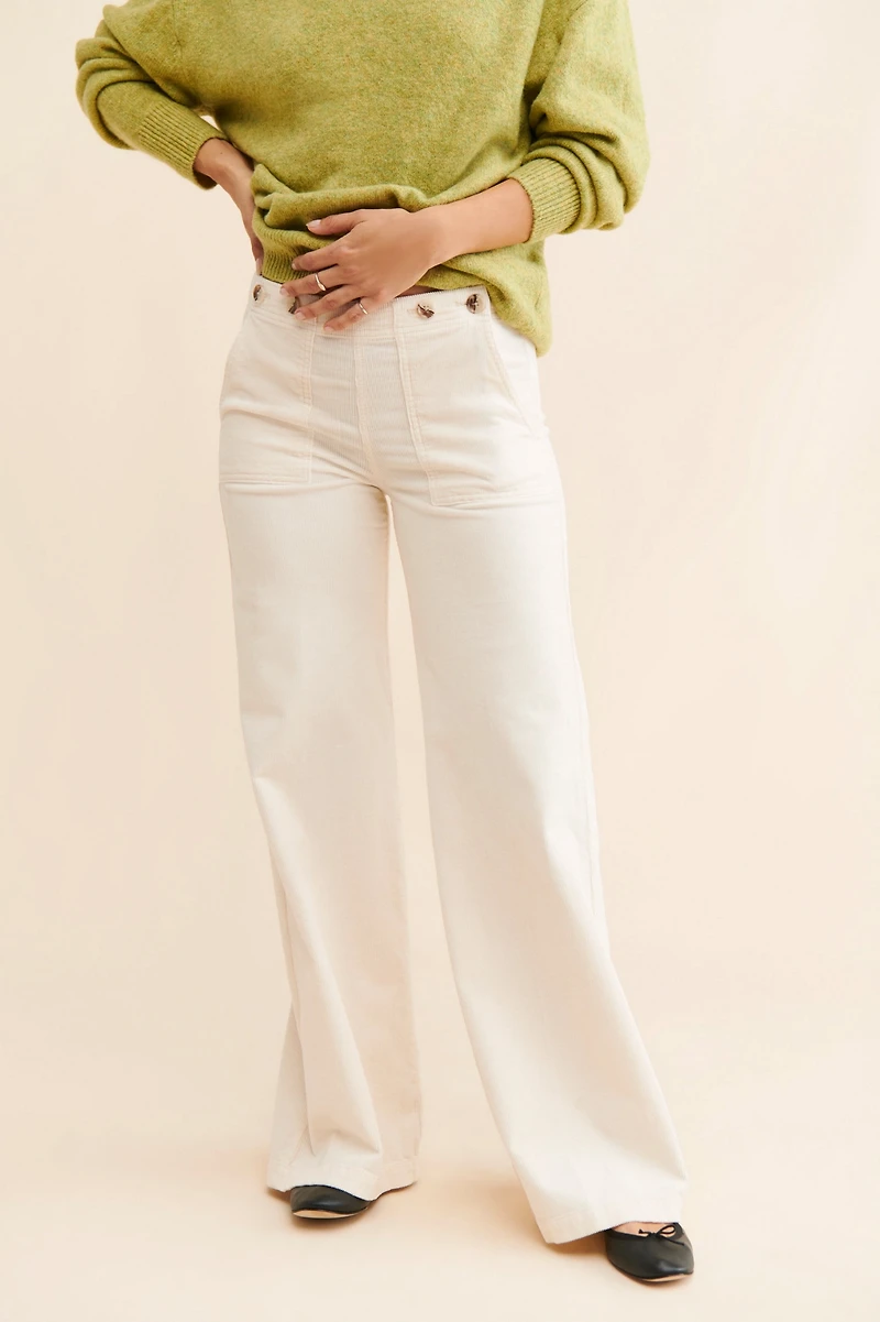 Pilcro Kit Utility Wide Leg Corduroy Trousers