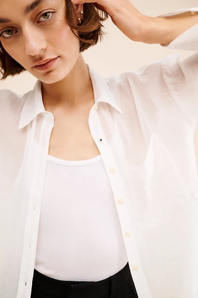 Maeve The Sheer Bennet Buttondown Shirt