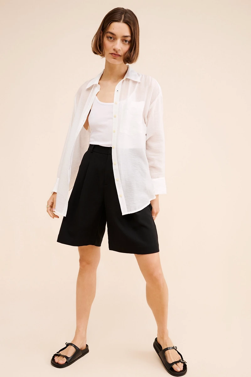 Maeve The Sheer Bennet Buttondown Shirt