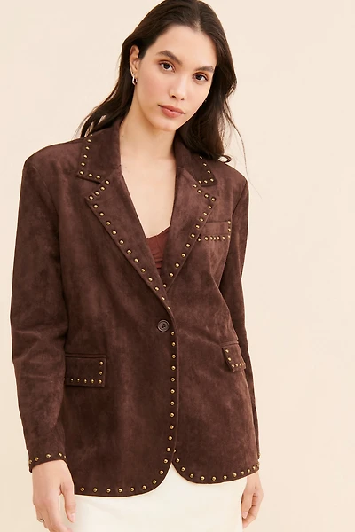 Nuuly x [BLANKNYC] Studded Vegan Suede Blazer