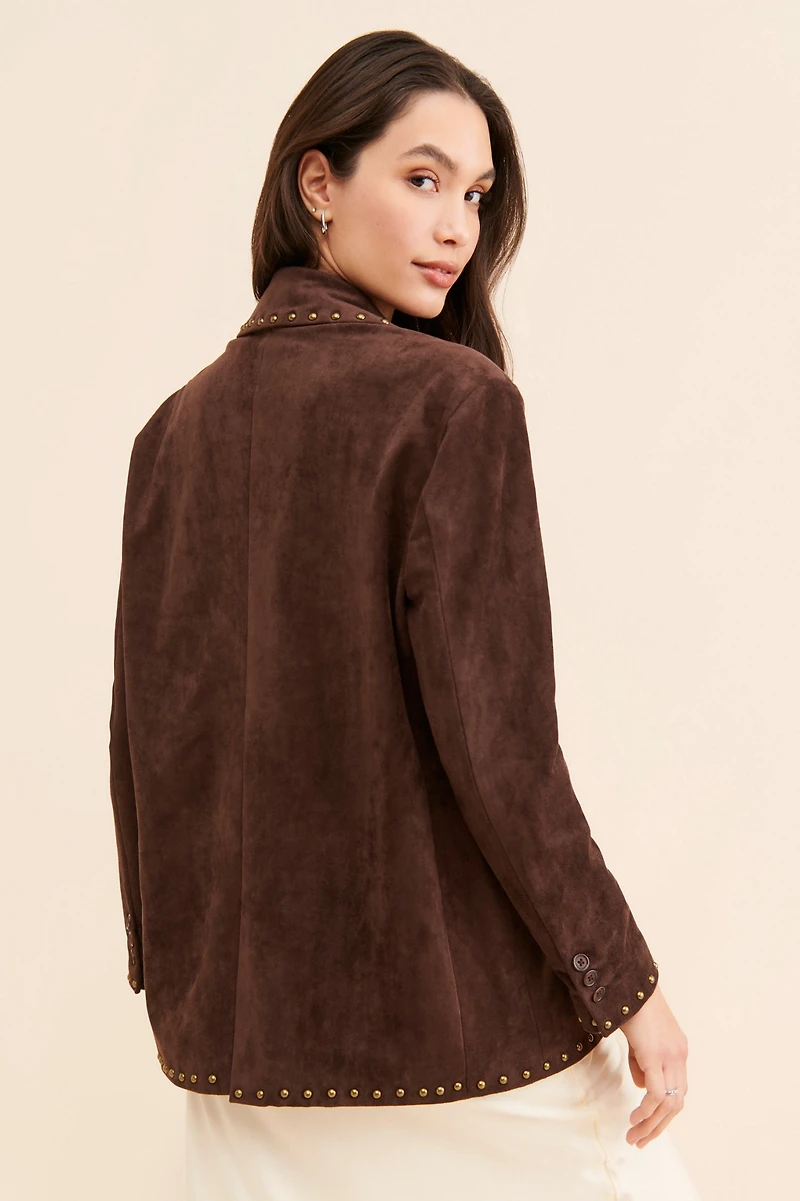 Nuuly x [BLANKNYC] Studded Vegan Suede Blazer