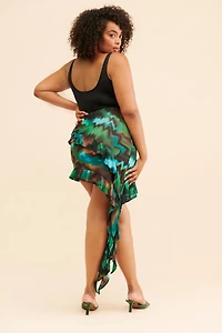 AFRM Harra Ruffled Skirt