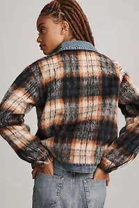 Pilcro Plaid Denim Mix Jacket