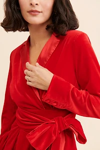 Ciebon Celine Belted Tuxedo Romper