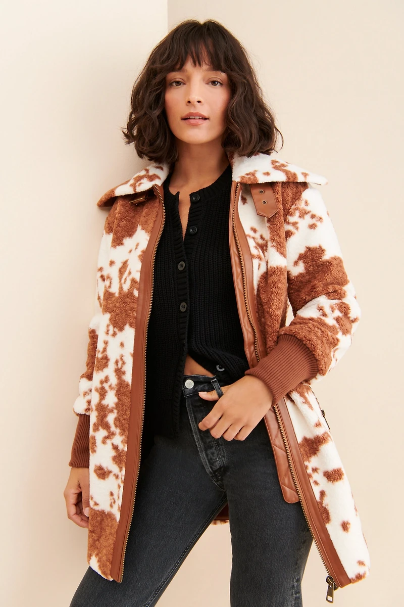 NVLT Cow Print Coat