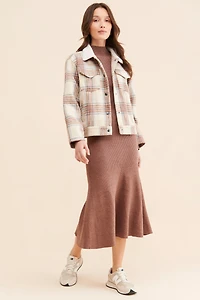 Vigoss Plaid Sherpa Shirt Jacket