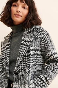 Greylin Brushed Houndstooth Overcoat