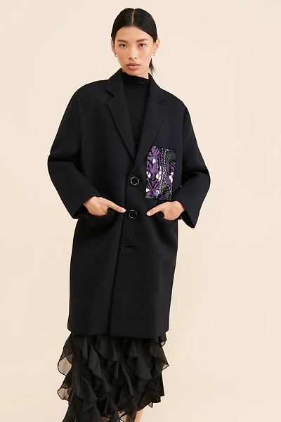 Dhruv Kapoor Sequin Patch Overcoat