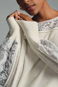 Sheer Balloon-Sleeve Sweater