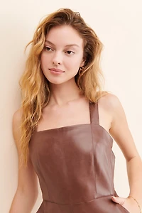 Bagatelle Vegan Leather Cutout Jumpsuit