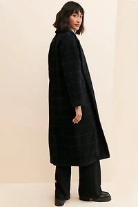 Hutch Oversized Windowpane Printed Overcoat