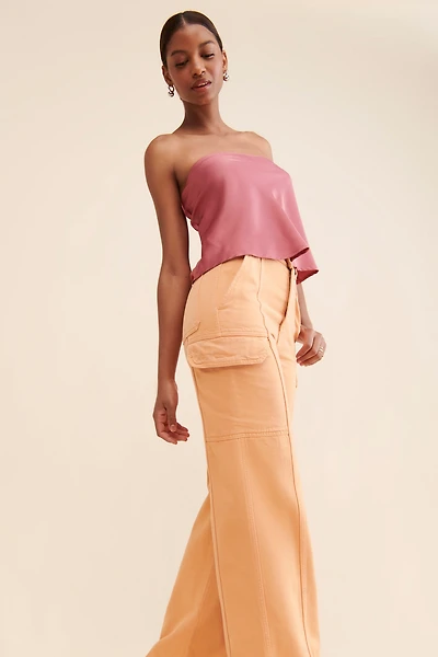 Hudson High-Rise Wide-Leg Cargo Jeans