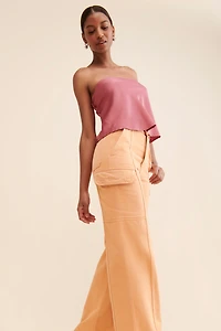 Hudson High-Rise Wide-Leg Cargo Jeans