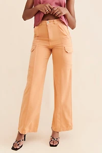 Hudson High-Rise Wide-Leg Cargo Jeans