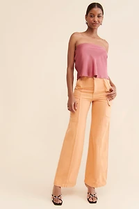 Hudson High-Rise Wide-Leg Cargo Jeans