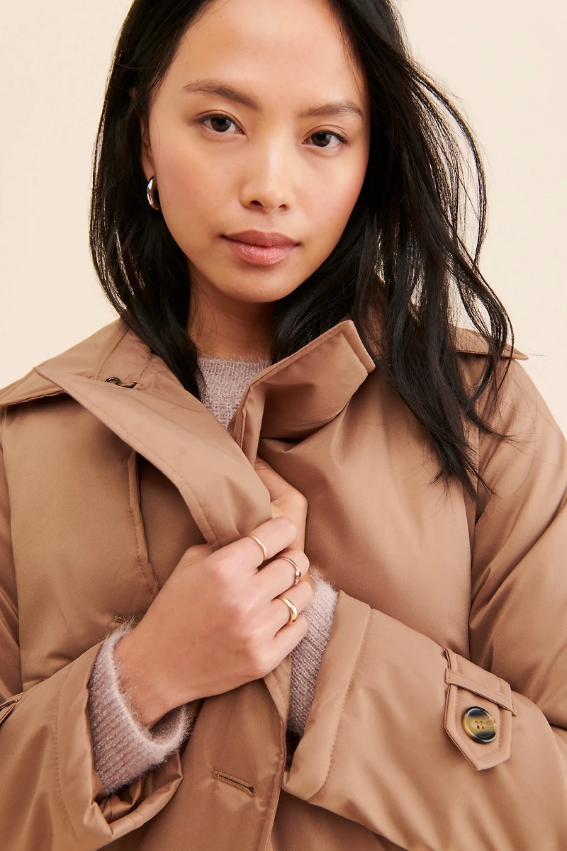 Bernardo Puffer Trench Coat