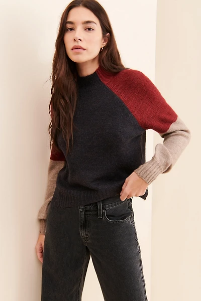 Vigoss Colorblock Mock Neck Pullover