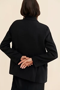 Avec Les Filles Rhinestone Tuxedo Blazer