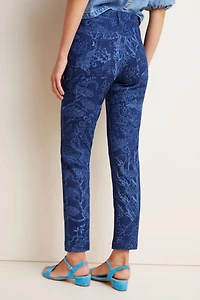 Pilcro Floral-Printed Straight Jeans