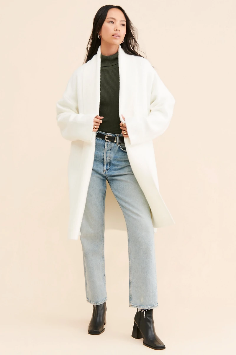 Flat White Open Knit Cardigan