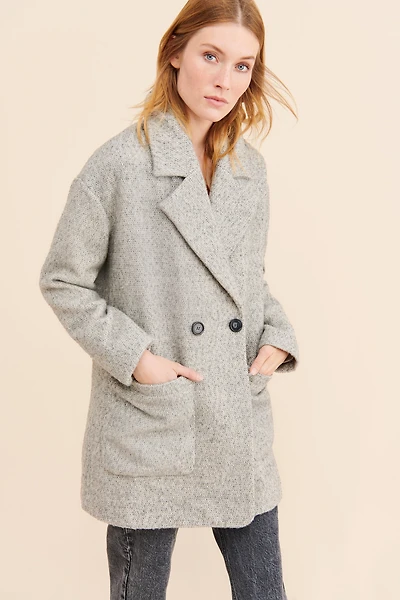 Avec Les Filles Earl Grey Wool Coat