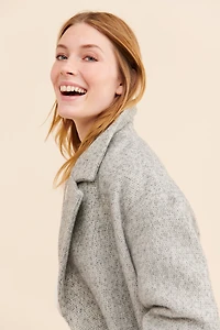 Avec Les Filles Earl Grey Wool Coat