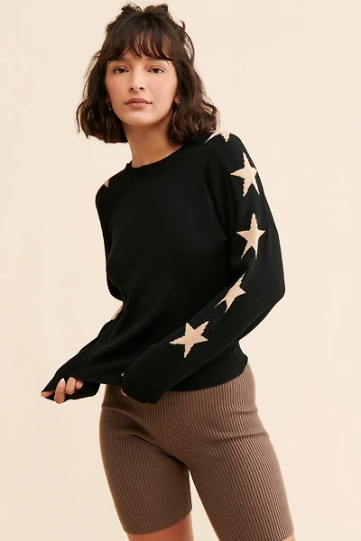 Theo & Spence Star Sleeved Sweater