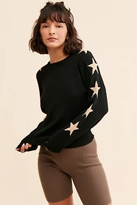Theo & Spence Star Sleeved Sweater