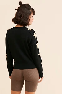 Theo & Spence Star Sleeved Sweater